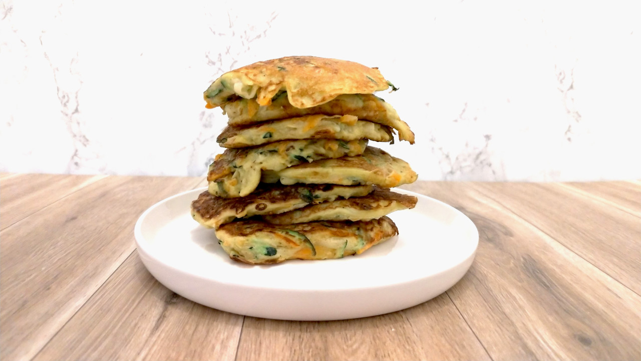 Tortitas saladas de calabacín y zanahoria